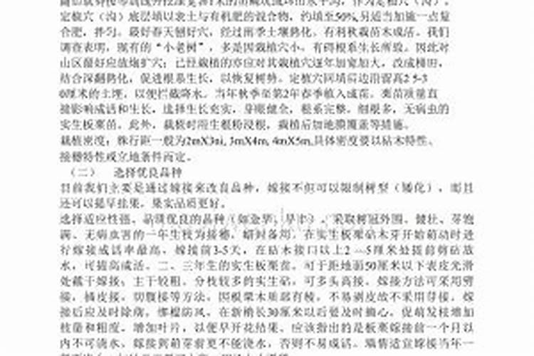 贫瘠山地板栗高产栽培技术