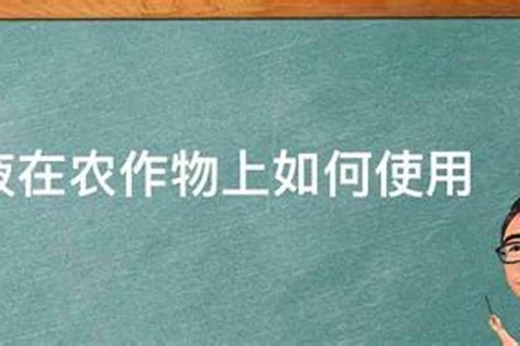沼液在农作物上如何使用